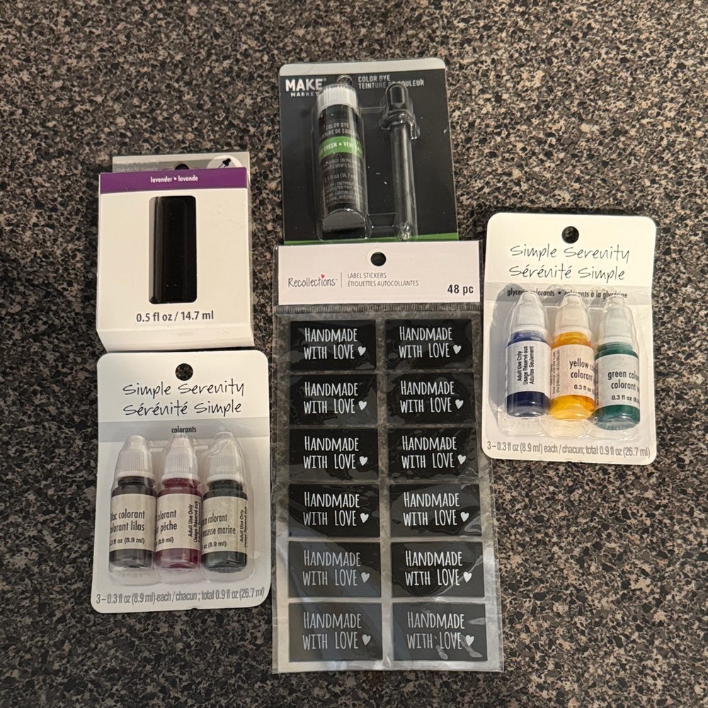 Serenity Crafting Essentials with Black, Green, Yellow, and Purple